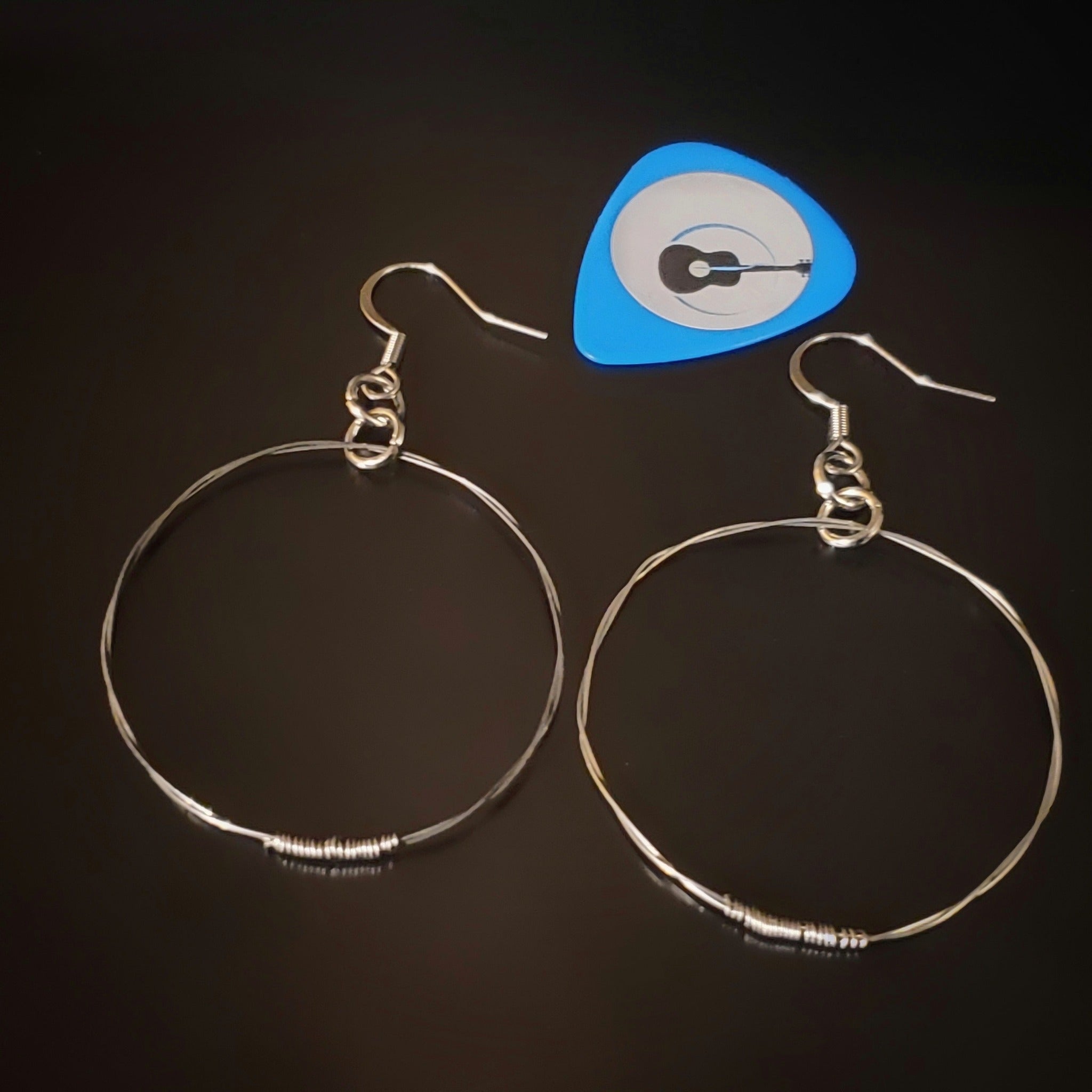 Medium Hoop Guitar String Earrings