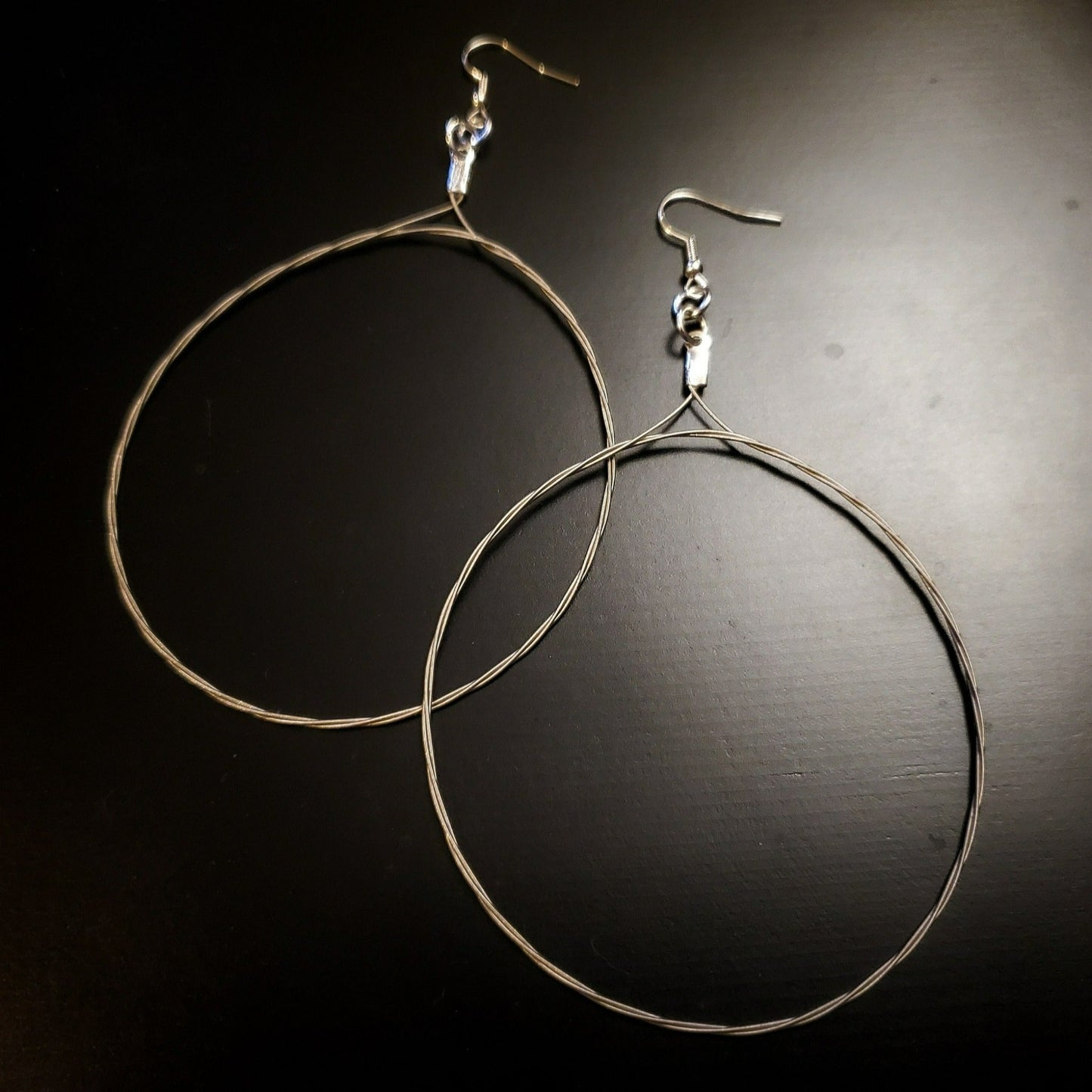 Extra Large Hoop Guitar String Earrings