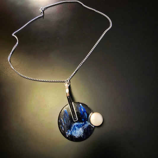 Moon Reflection Saxophone Key Necklace