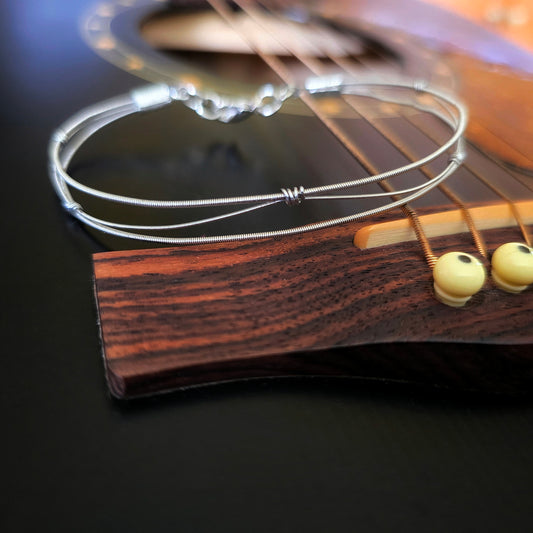 Wave Upcycled Guitar String Bracelet