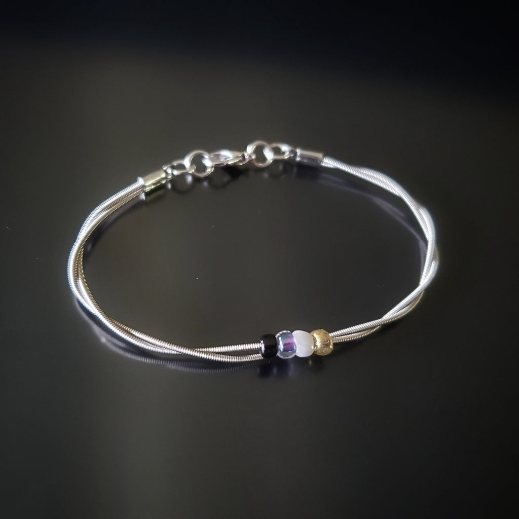 Non-Binary Pride Guitar String Bracelet