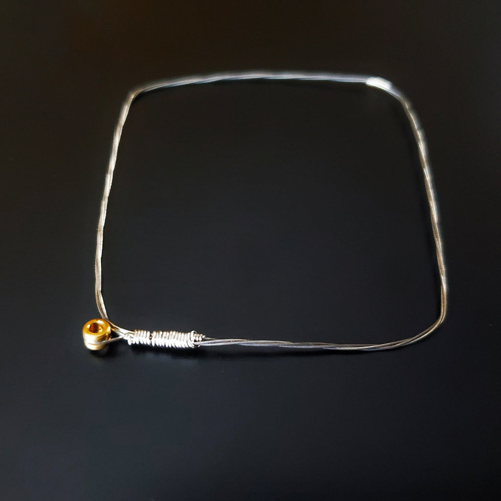 Square Guitar String Bangle Bracelet