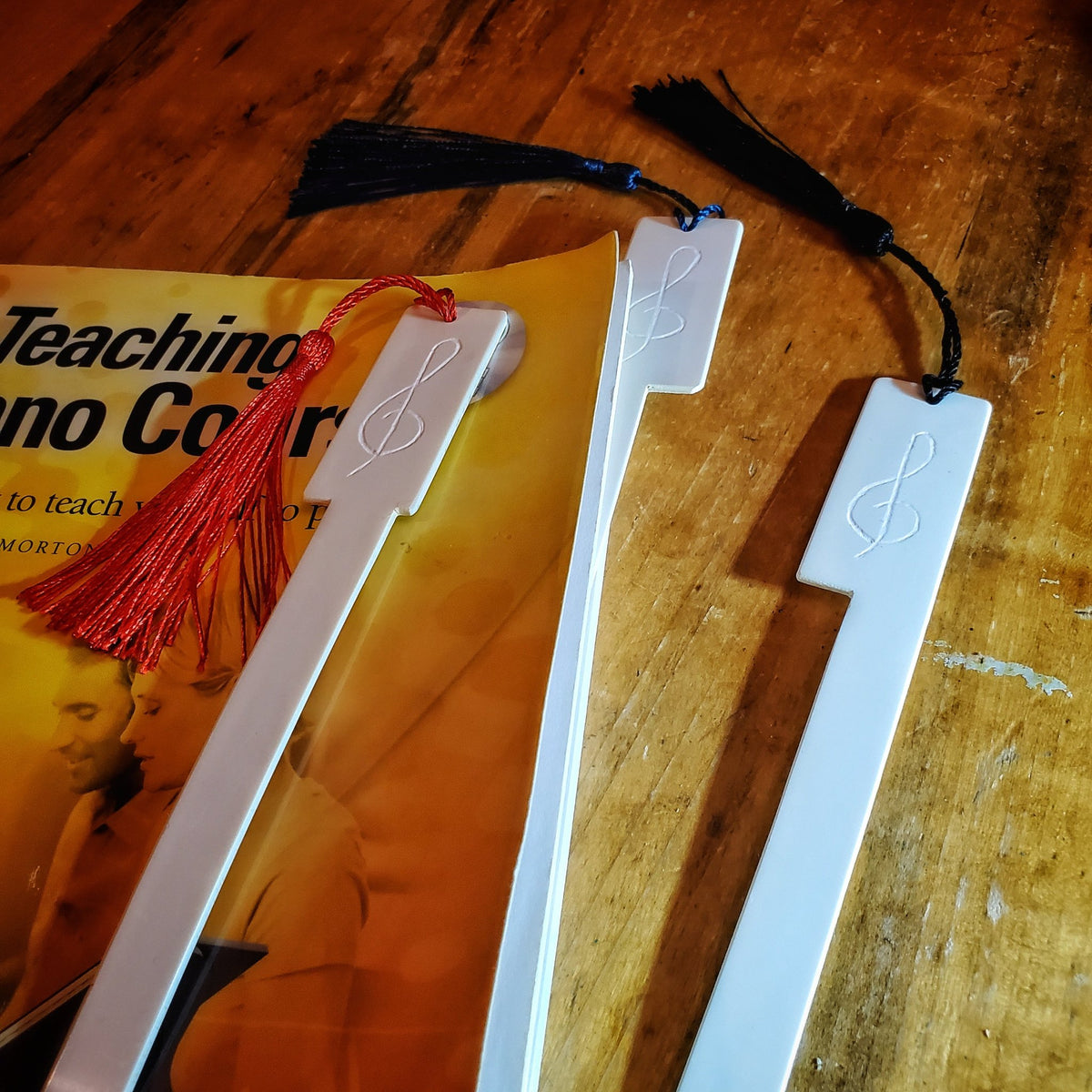 Upcycled White Piano Key Topper Bookmark – Do Re Mi Bracelets etc.