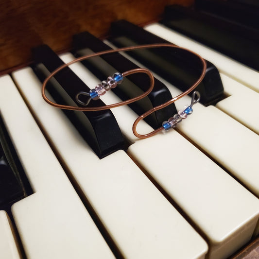 Piano String Trans Pride Cuff Style Bracelet