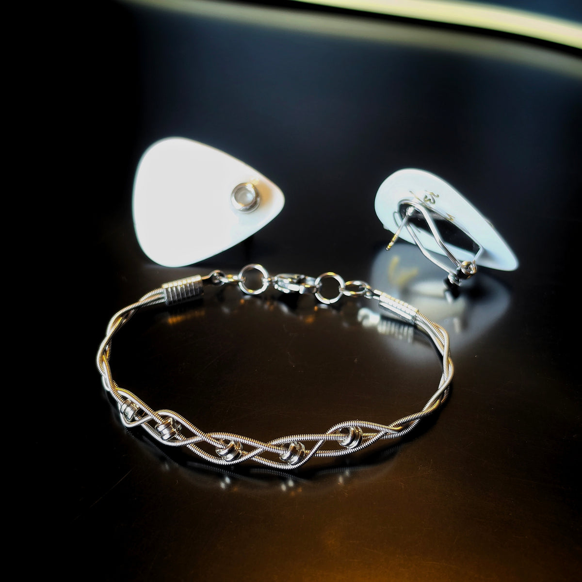 Ballend Guitar String and Pick Jewelry Set