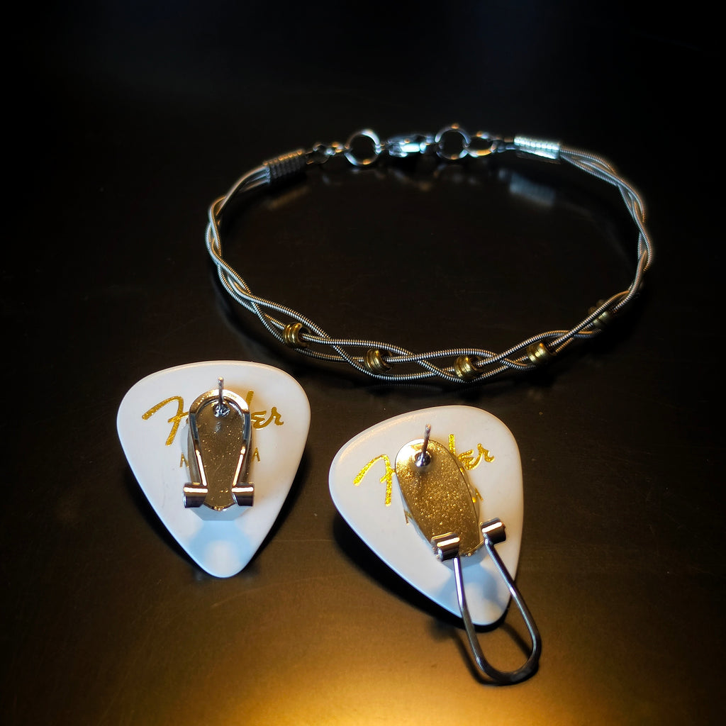 Ballend Guitar String and Pick Jewelry Set