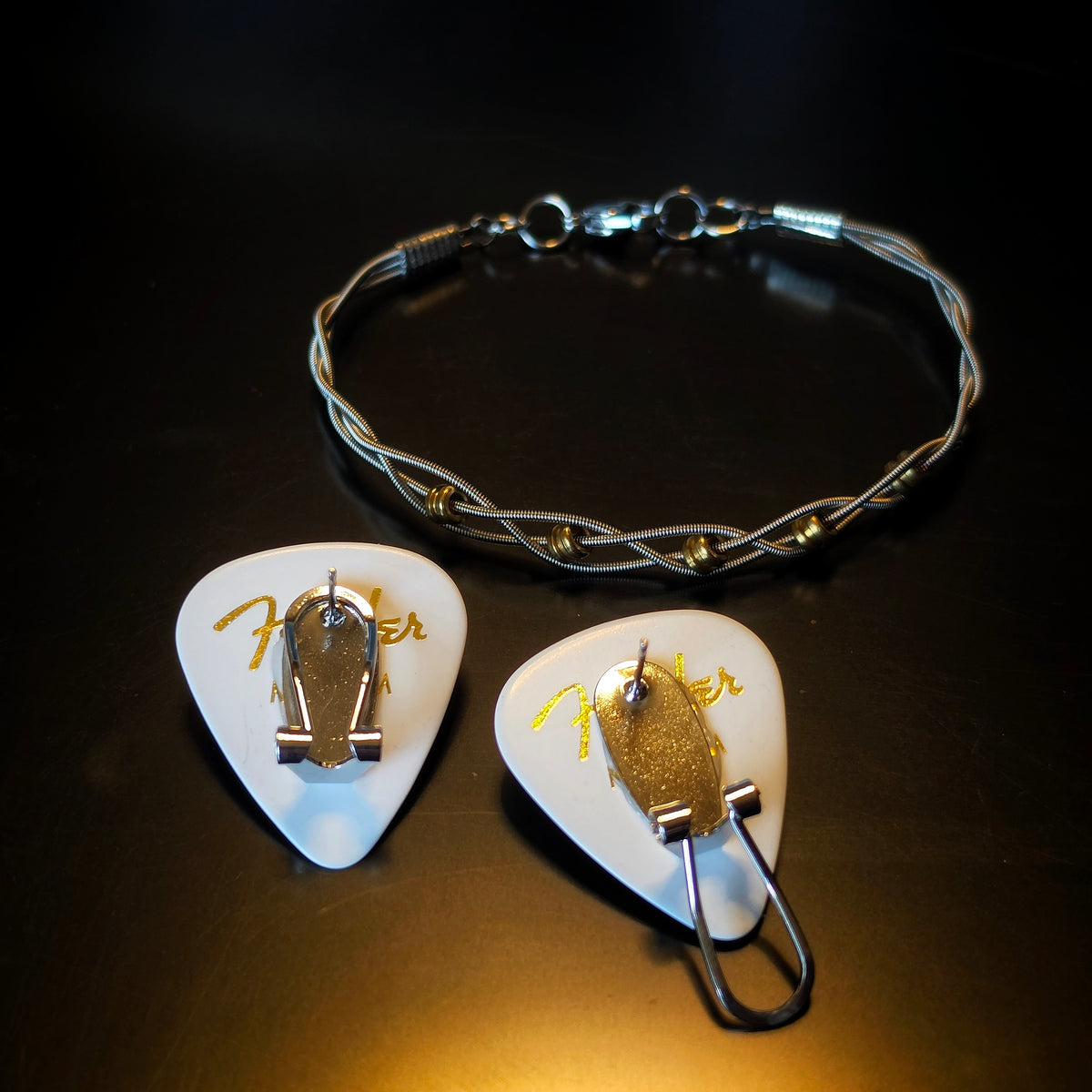 Ballend Guitar String and Pick Jewelry Set