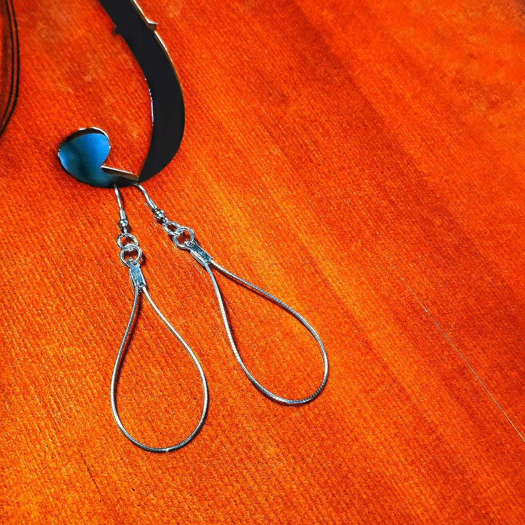 Cello String Earrings on Cello 