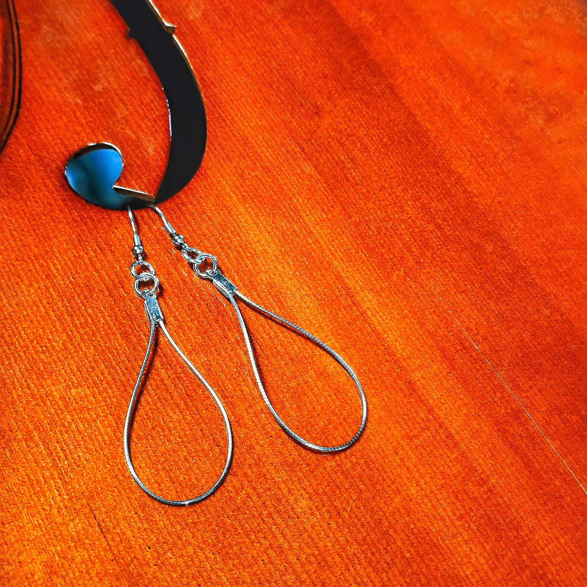 Cello String Earrings on Cello 