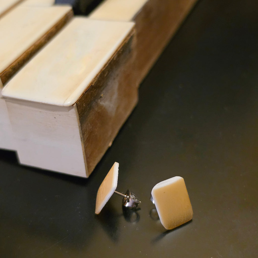 Piano Ivory Stud Earrings