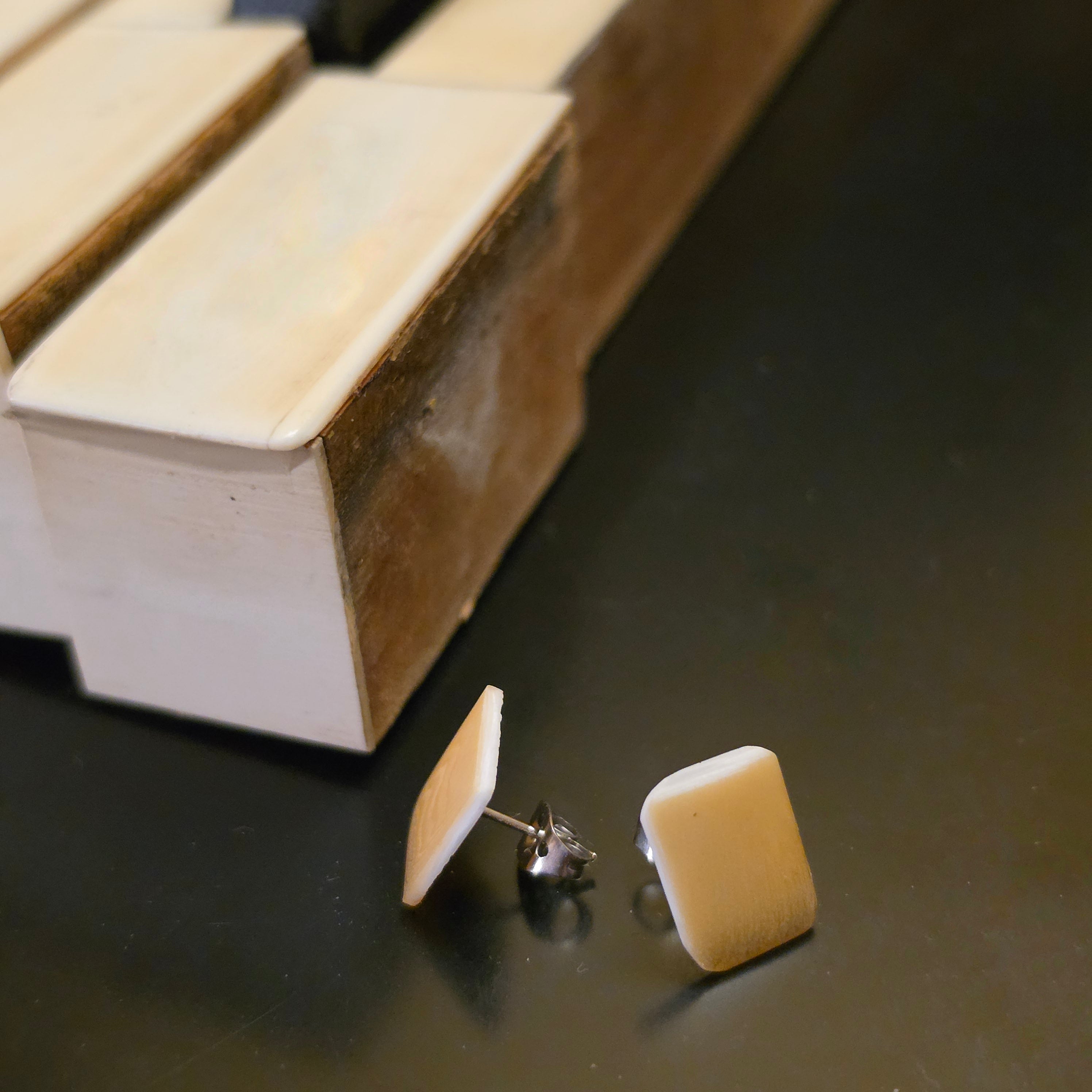 Piano Ivory Stud Earrings