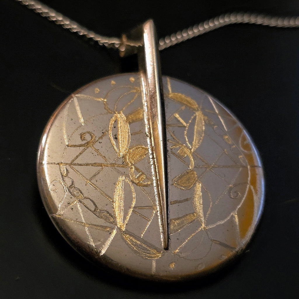 Collier de clé de saxophone avec mandala