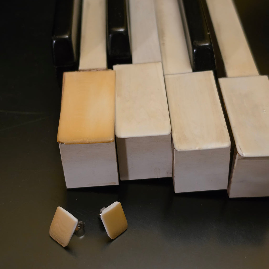 Piano Ivory Stud Earrings