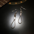 Small Teardrop Guitar String Earrings
