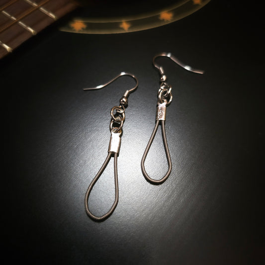 Small Teardrop Guitar String Earrings