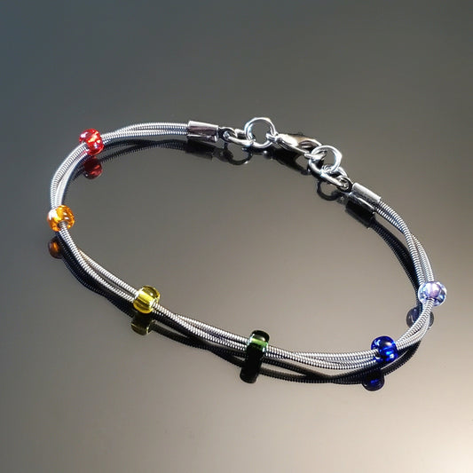 LGBTQ Pride Two String Twist Clasp Bracelet