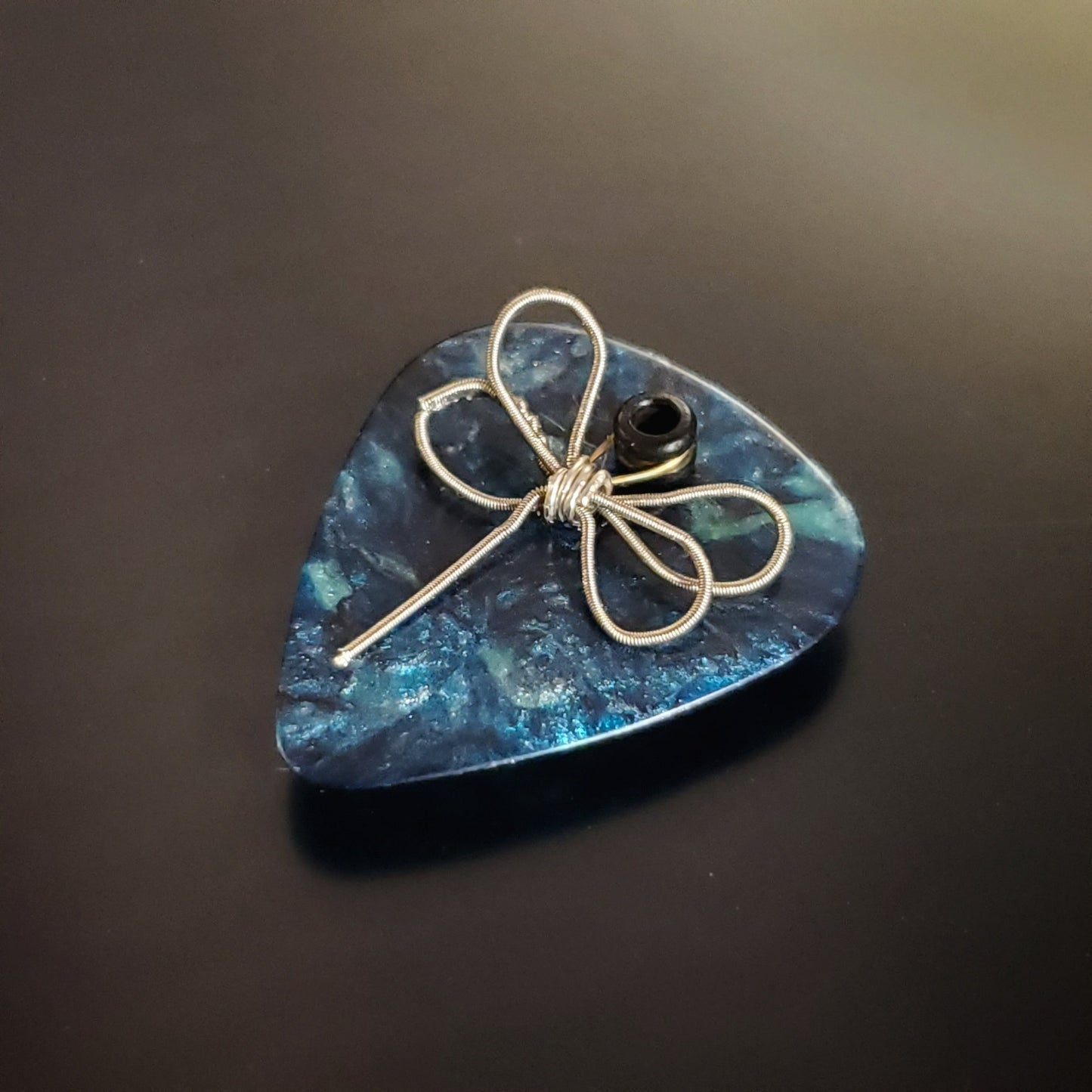 Dragonfly Guitar String and Teal Guitar Pick Magnet